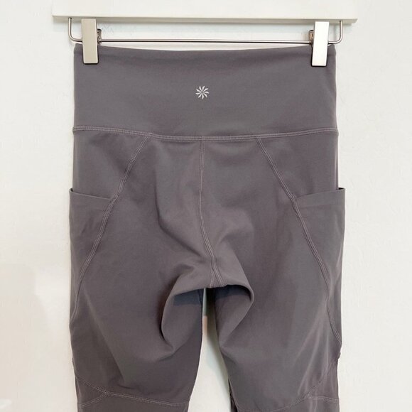 Athleta Mesh Block Stash Pocket Salutation High Rise Athletic Leggings Pants XS - Picture 8 of 10